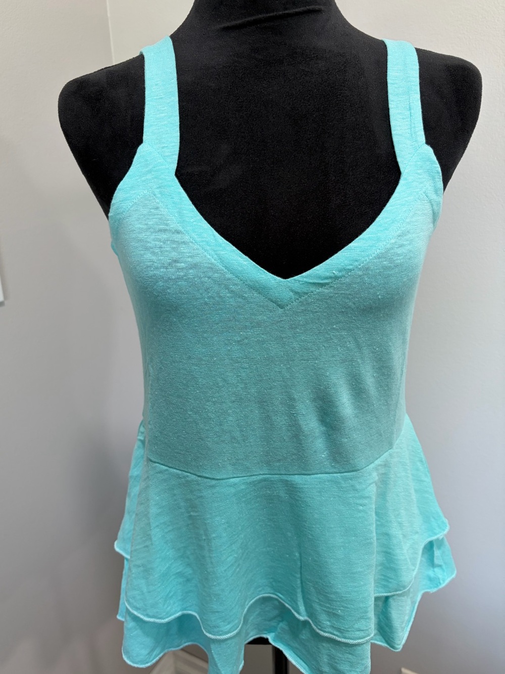 Chaser Aqua V-Neck Tiered Camisole